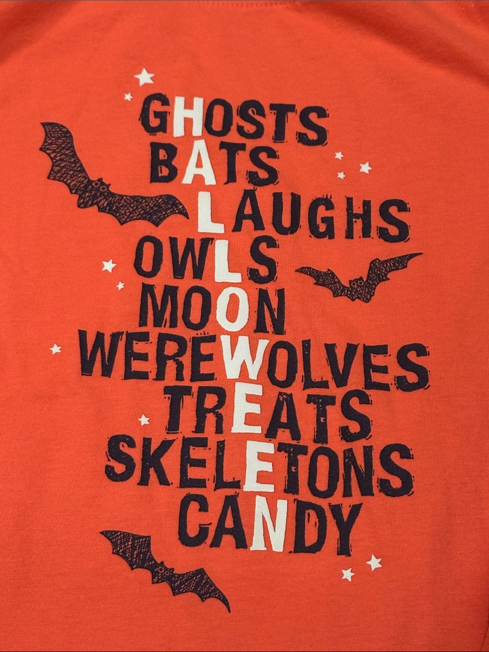 Cat & Jack Kids Orange Halloween Graphic Long-Sleeve Tee - Picture 3 of 3